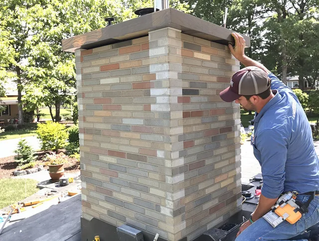 Winchester Chimney Sweep completing a modern chimney remodel in Winchester, CT