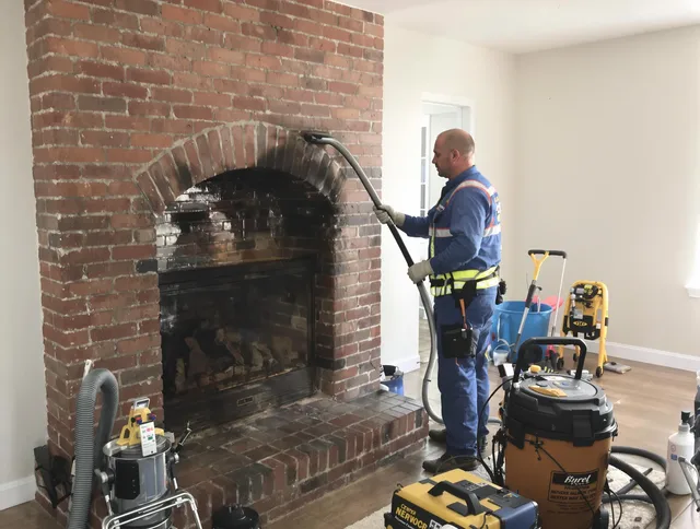 Winchester Chimney Sweep expert performing detailed chimney sweep in Winchester, CT