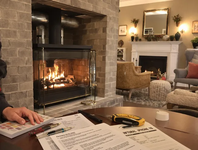 Winchester Chimney Sweep verifying fireplace safety measures in Winchester, CT
