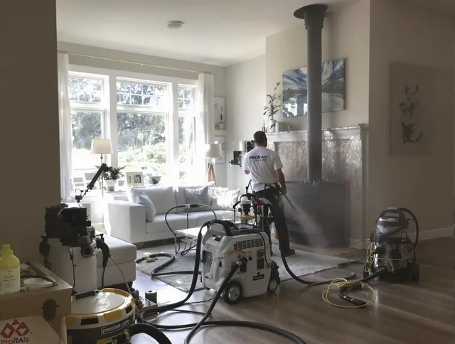 Soot removal service by Winchester Chimney Sweep for a fireplace in Winchester, CT